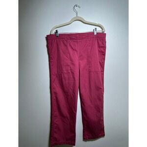 Vintage Woolrich Woman Hampton Rose Pink Elastic Waist Pants Size M WPL‎ 6635
